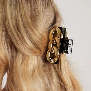 BLACK GOLD CHAIN LINK HAIR CLIP - TAILYNN